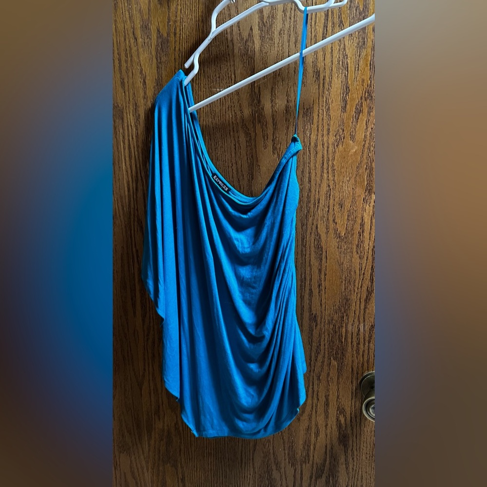 Express Shirred One Shoulder Top